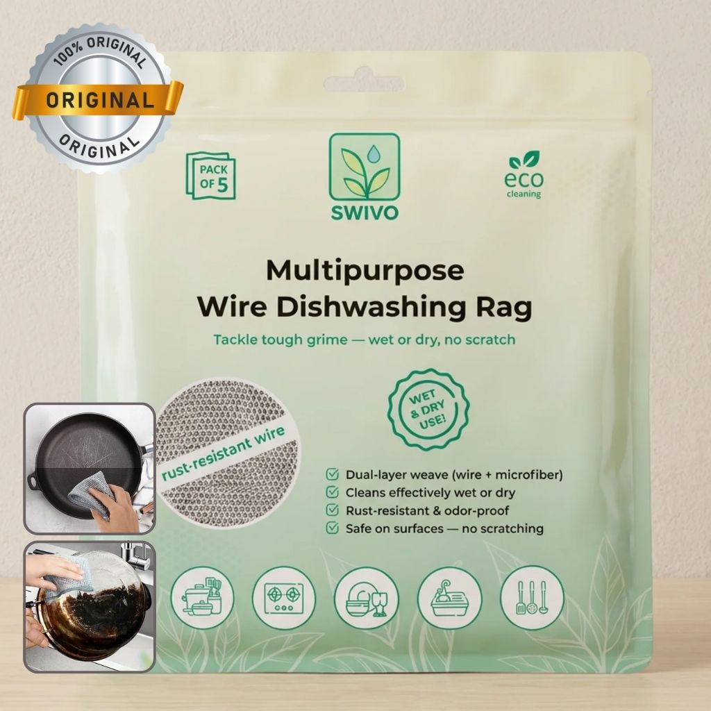 Multipurpose Wire Dishwashing Rags Pack of 5