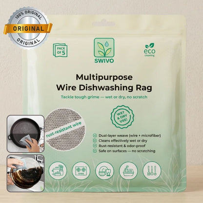 Multipurpose Wire Dishwashing Rags Pack of 5